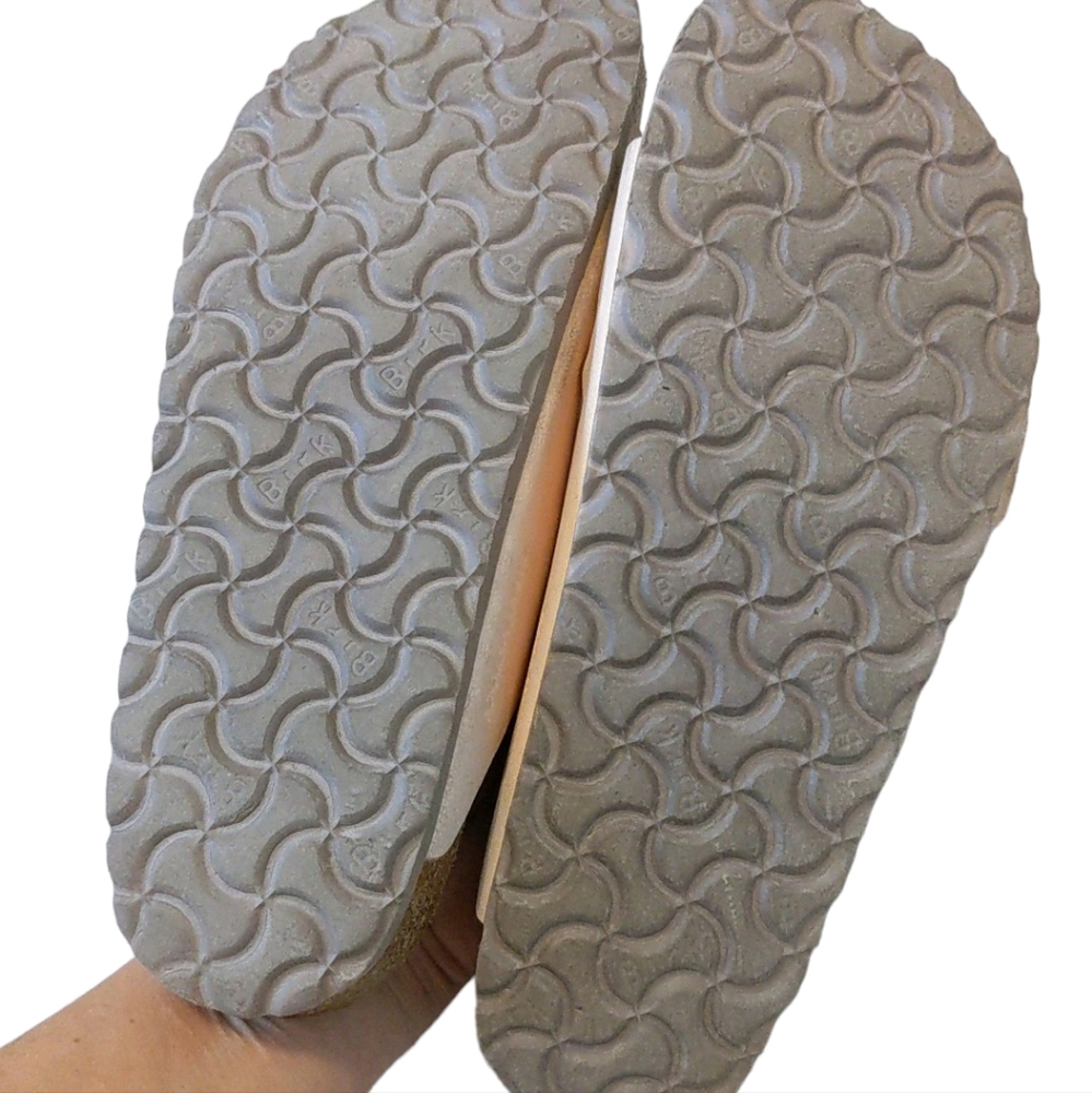 Birkenstock Women's Arizona Vegan Birkibuc Light Rose EU 38 US 7-7.5 Regular - Picture 4 of 8